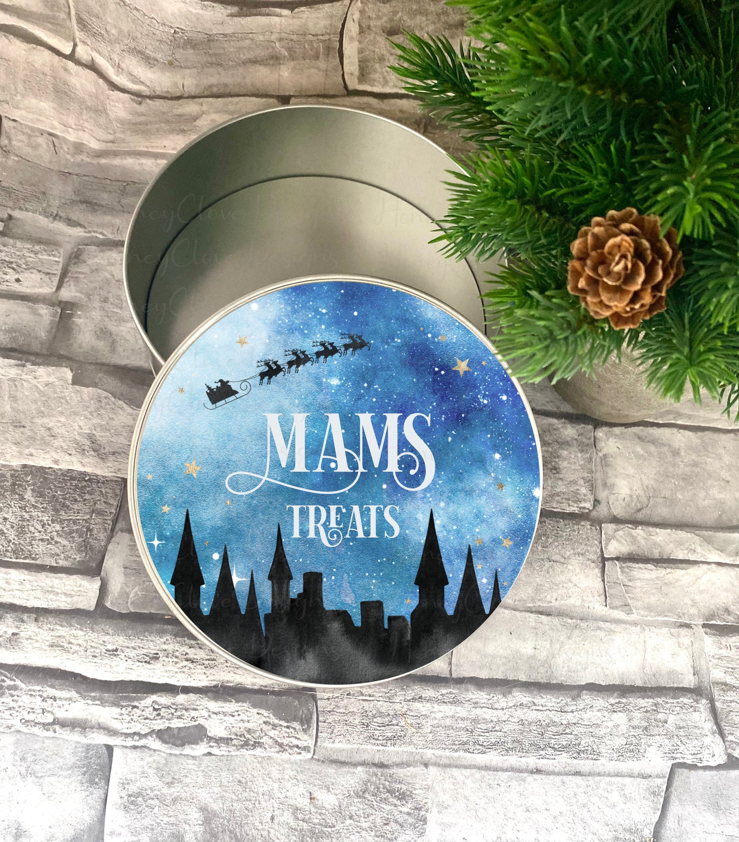 Christmas Night Sky Treat Tin