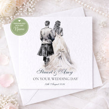 Load image into Gallery viewer, Scottish Wedding Card - Kilt Couple
