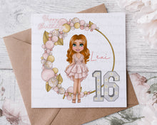 Load image into Gallery viewer, 16/18/21st Dolly Birthday Card
