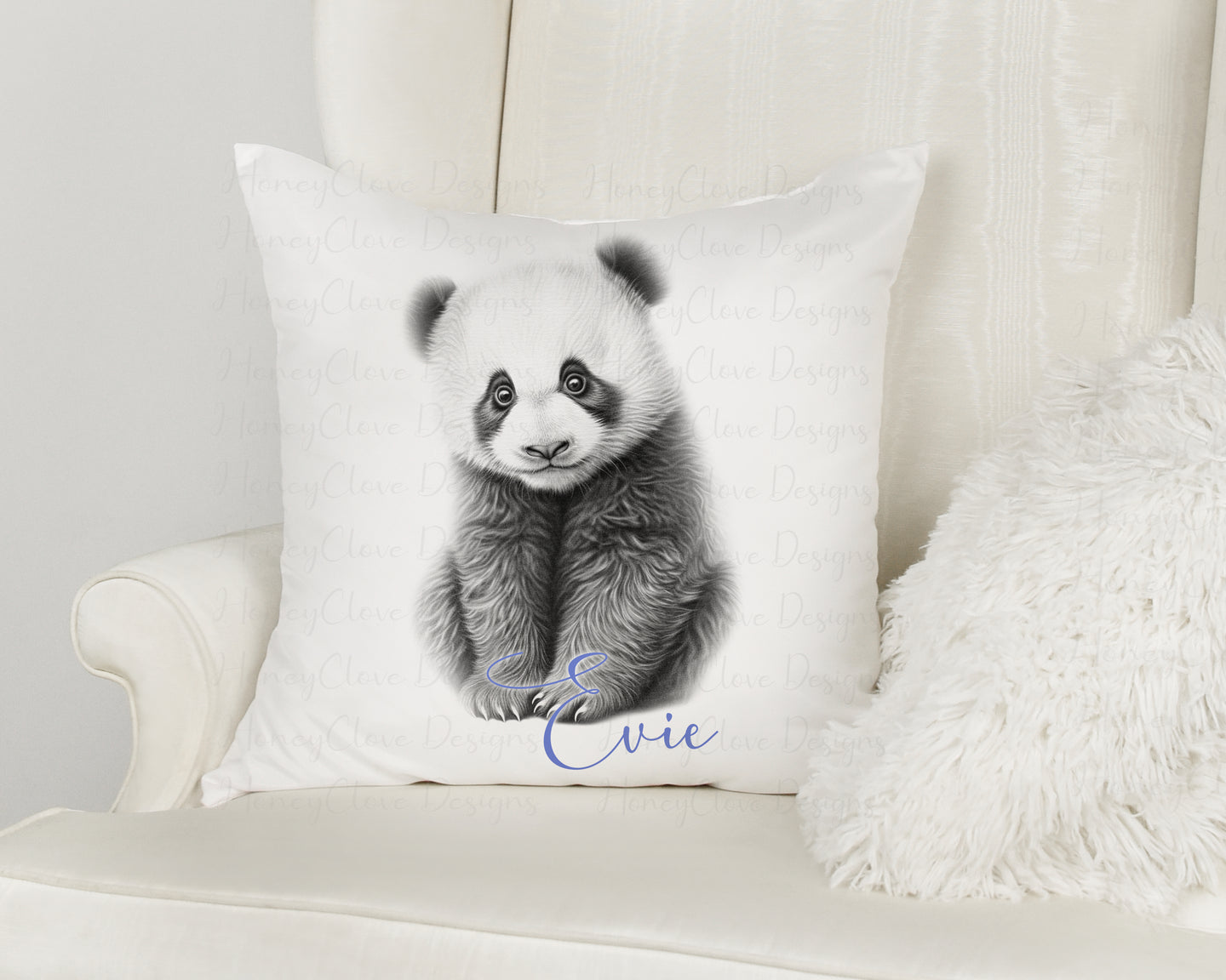 Sketch Design Cushion Panda