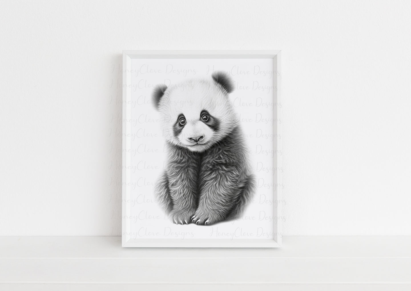 Sketch Art Animal  Panda A4 Print - UNFRAMED