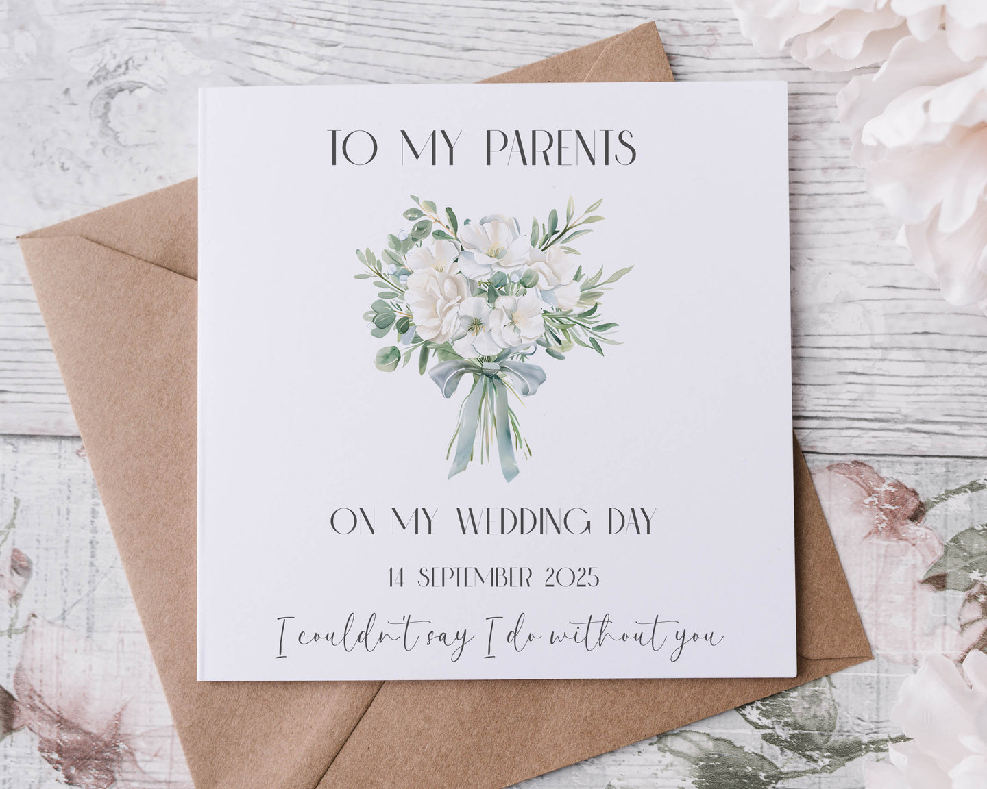Wedding Thank You Card - Flowers
