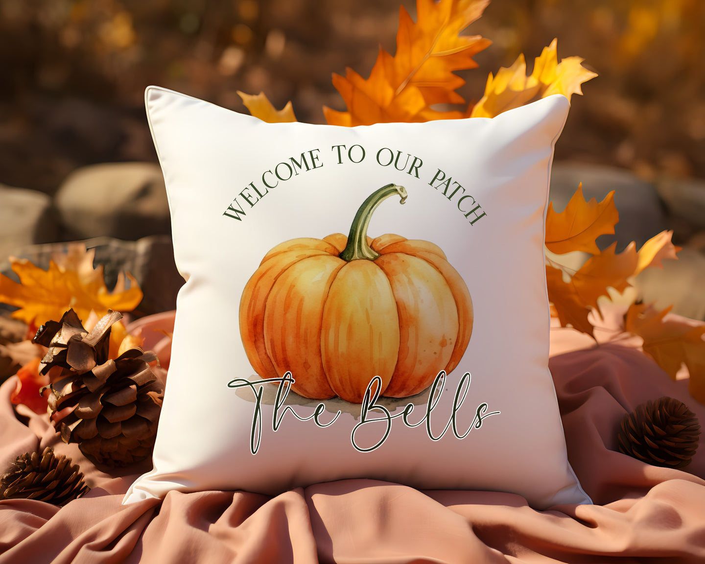 Autumn Pumpkin Patch  Cushion