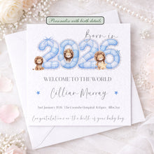 Load image into Gallery viewer, Welcome to the World Patch Work Year Card
