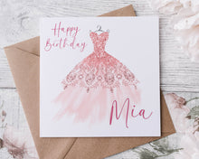 Load image into Gallery viewer, Ball Gown Dress - Birthday Card
