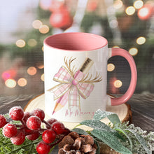 Load image into Gallery viewer, Teacher Christmas Mug - Pink Pencil Design
