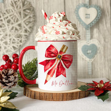 Load image into Gallery viewer, Teacher Christmas Mug - Red Pencil Design
