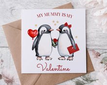Load image into Gallery viewer, Penguin Couple Valentine Card
