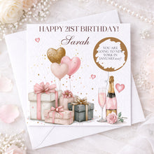 Load image into Gallery viewer, Personalised 21st birthday scratch card example with New York surprise
