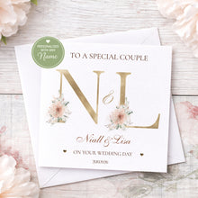 Load image into Gallery viewer, Personalised wedding card for a special couple
