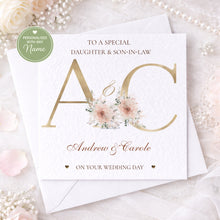 Load image into Gallery viewer, Personalised wedding card for daughter and son-in-law
