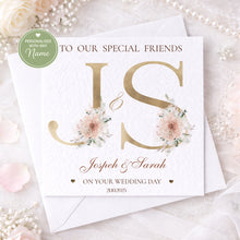 Load image into Gallery viewer, Personalised wedding card for special friends
