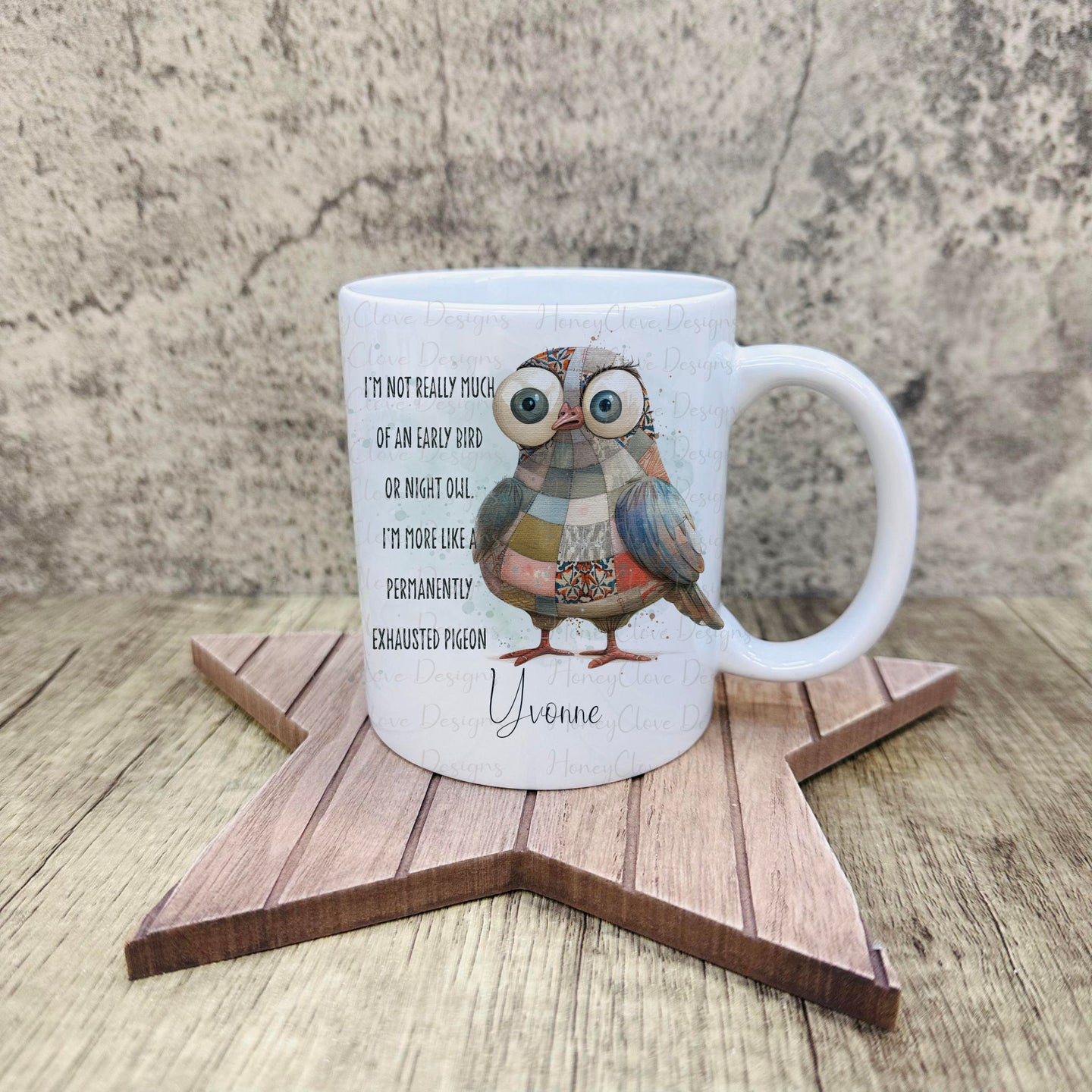 Exhausted Pigeon Personalised Mug-