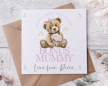 Load image into Gallery viewer, Mothers Day Card - teddy bear PINK
