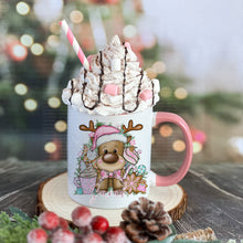 Load image into Gallery viewer, Pink Reindeer Christmas Mug
