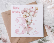 Load image into Gallery viewer, Baby Rabbit Birthday Card PINK
