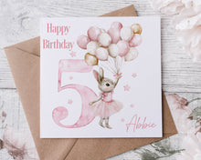 Load image into Gallery viewer, Baby Rabbit Birthday Card PINK
