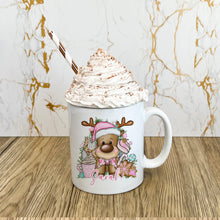 Load image into Gallery viewer, Pink Reindeer Christmas Mug
