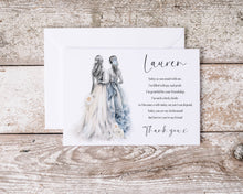 Load image into Gallery viewer, Thank you Bridesmaid Card With Poem
