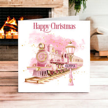 Load image into Gallery viewer, Polar Express Card - Navy or Pink- Christmas Card
