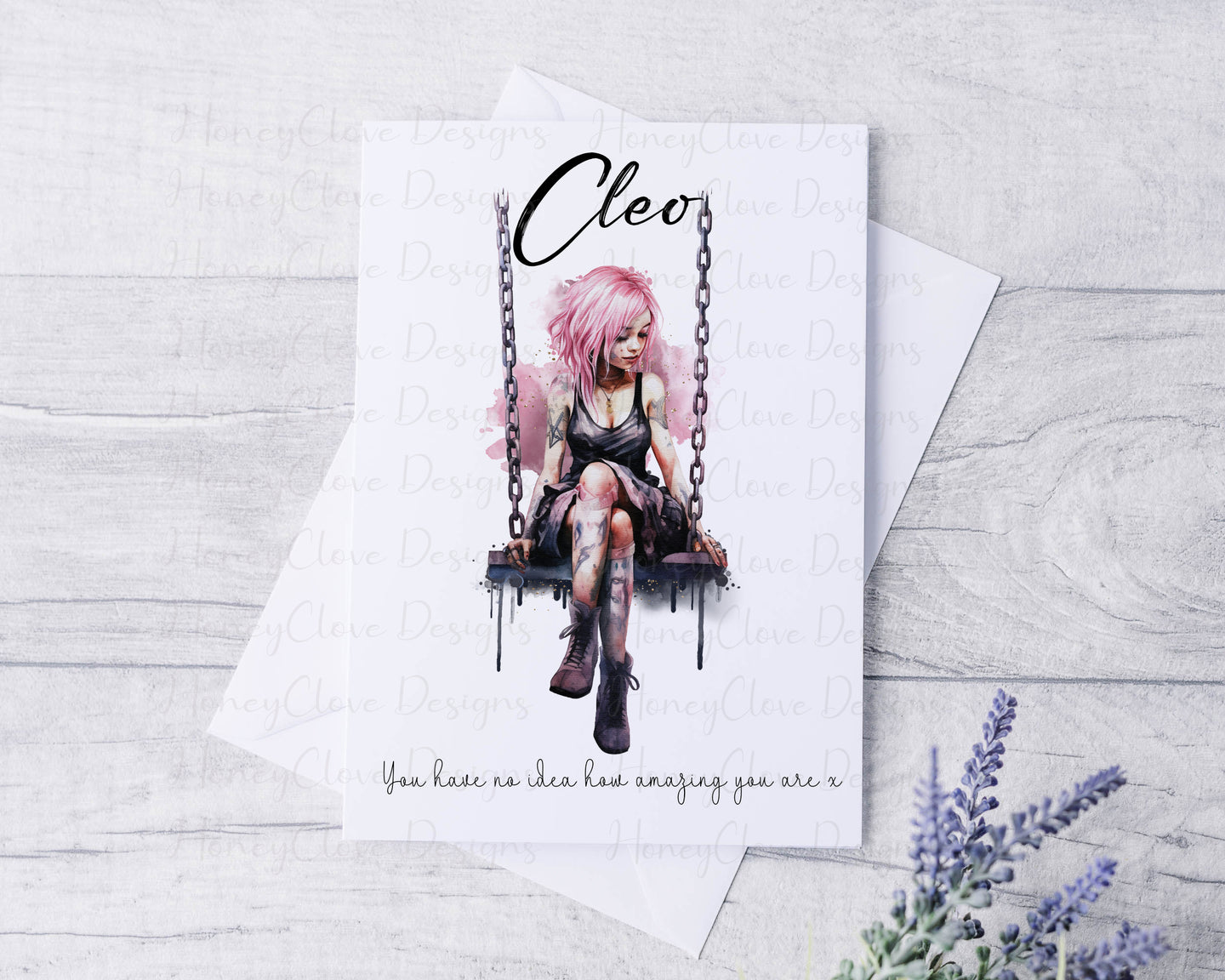 You're Amazing Rock Chick style card