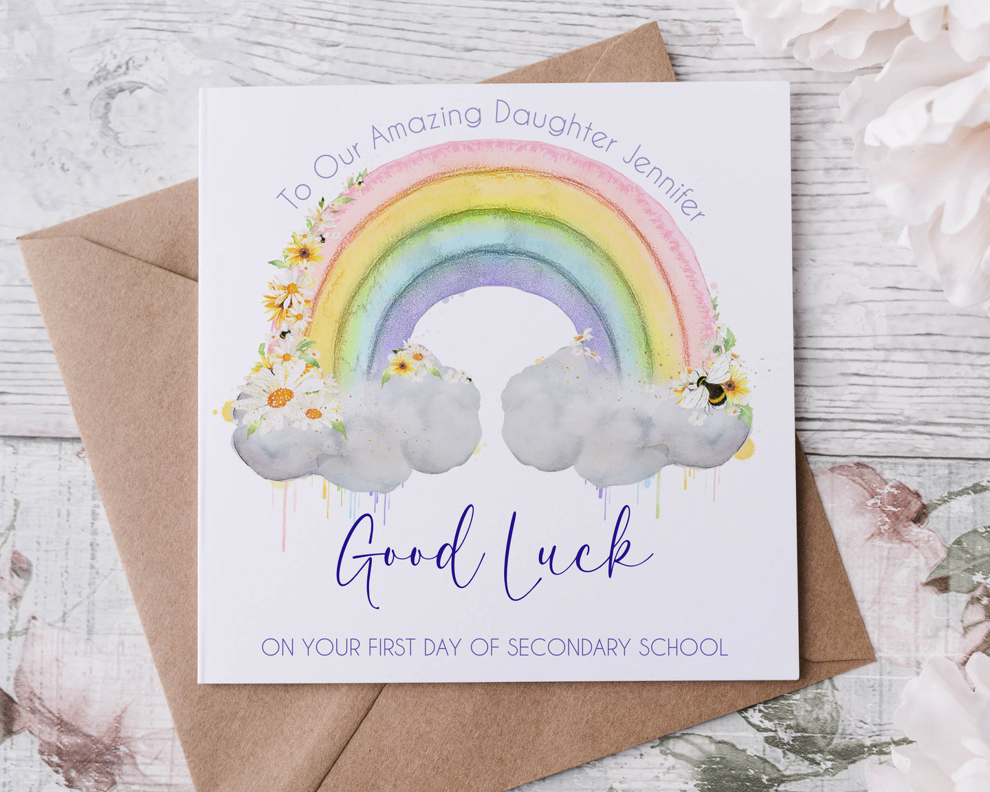 First day at school card  - Rainbow 2