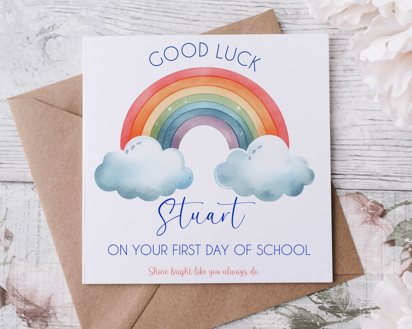 First day at school card  - Rainbow 3