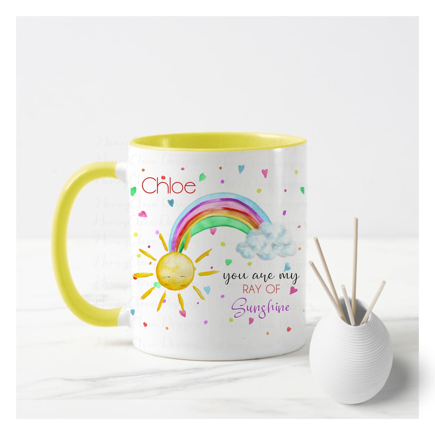 You are my Sunshine Mug - Yellow Handle