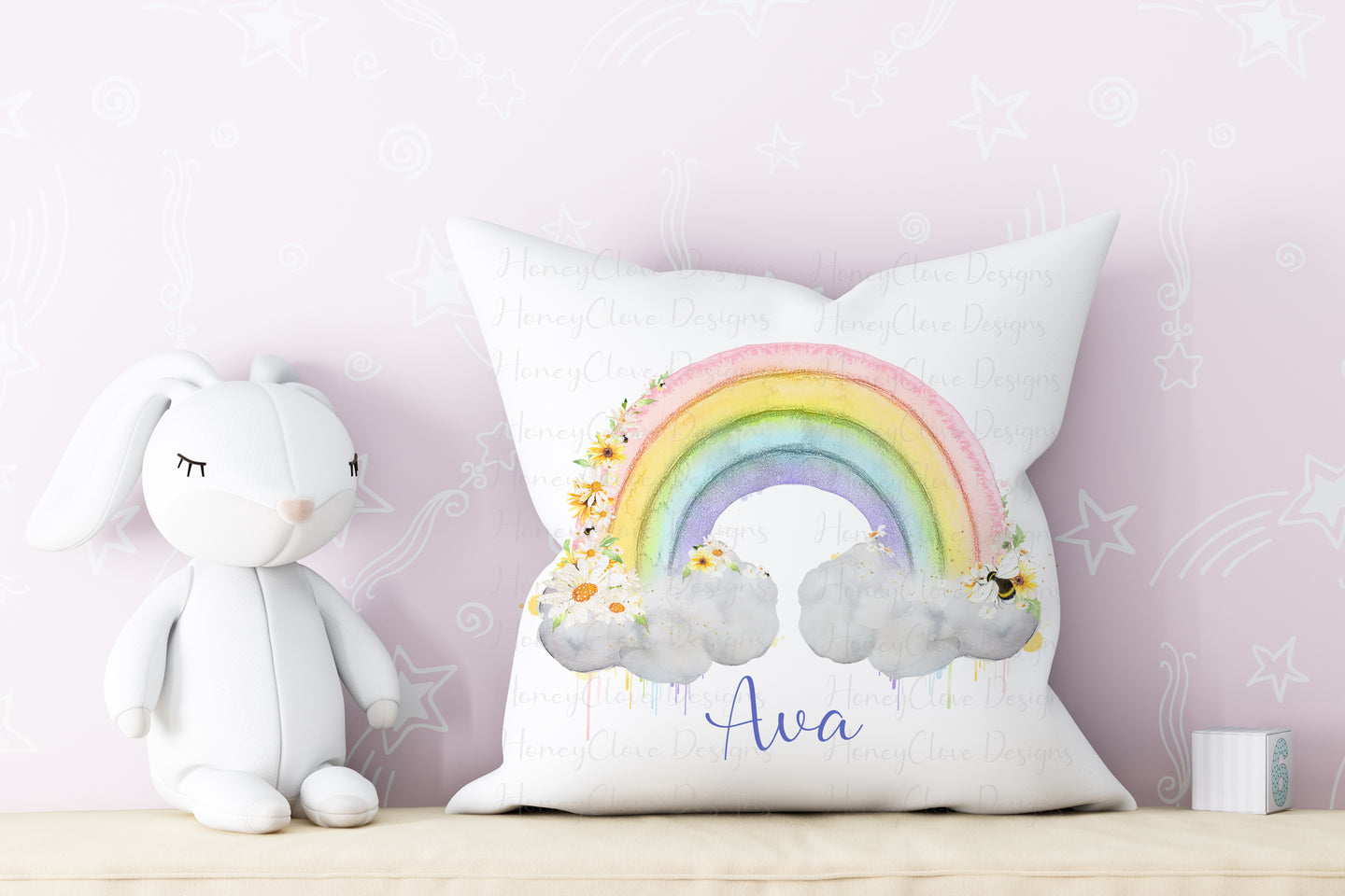 Pastel Rainbow Cushion