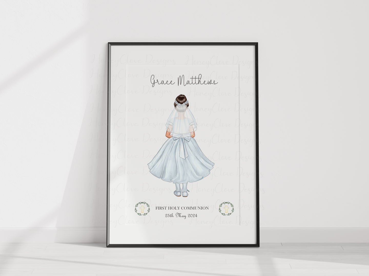 First Holy Communion Girl A4 Unframed Print