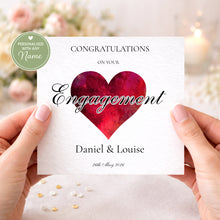 Load image into Gallery viewer, Engagement card - Red or Blue Heart
