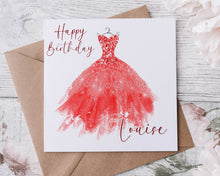 Load image into Gallery viewer, Ball Gown Dress - Birthday Card
