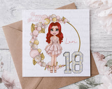 Load image into Gallery viewer, 16/18/21st Dolly Birthday Card
