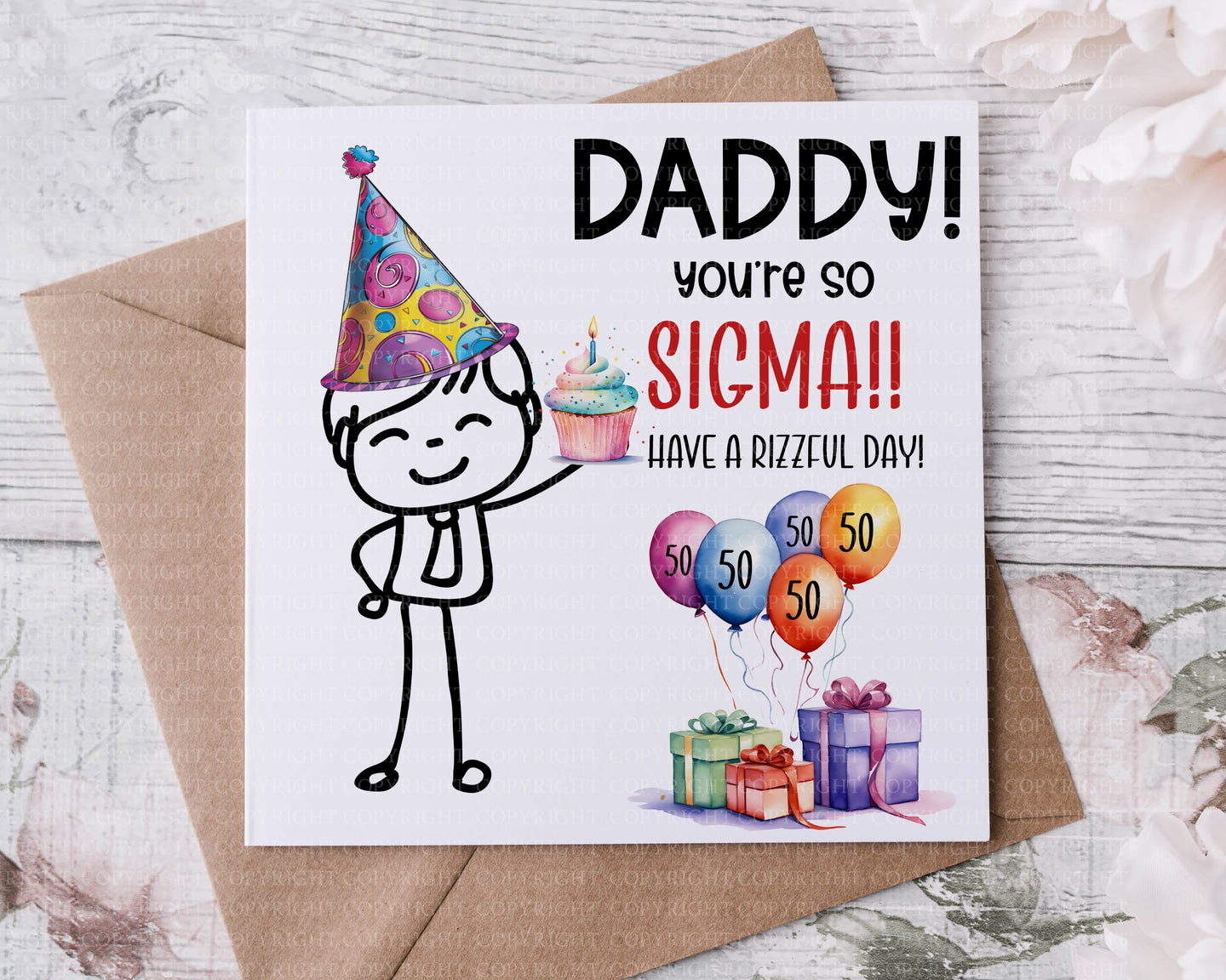 Daddy/Bruh Sigma Birthday Card