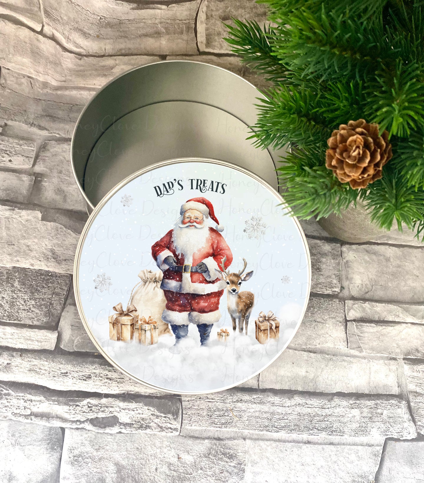 Christmas Nostalgic Santa Treat Tin