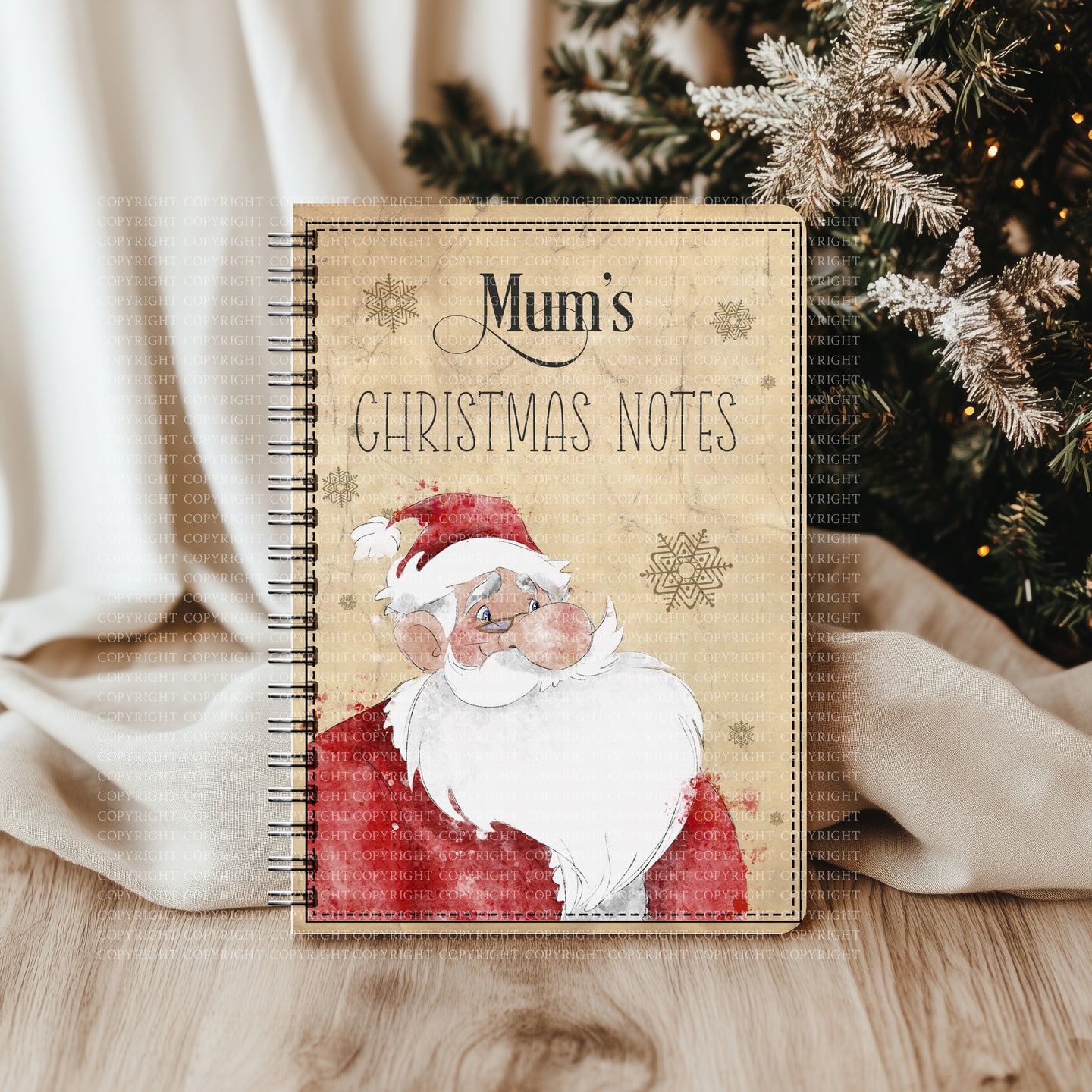 Vintage Santa Christmas Notebook