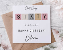 Load image into Gallery viewer, Letter Tile Significant Birthday Card  - Mixed Colours
