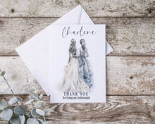 Load image into Gallery viewer, Thank you Bridesmaid Card
