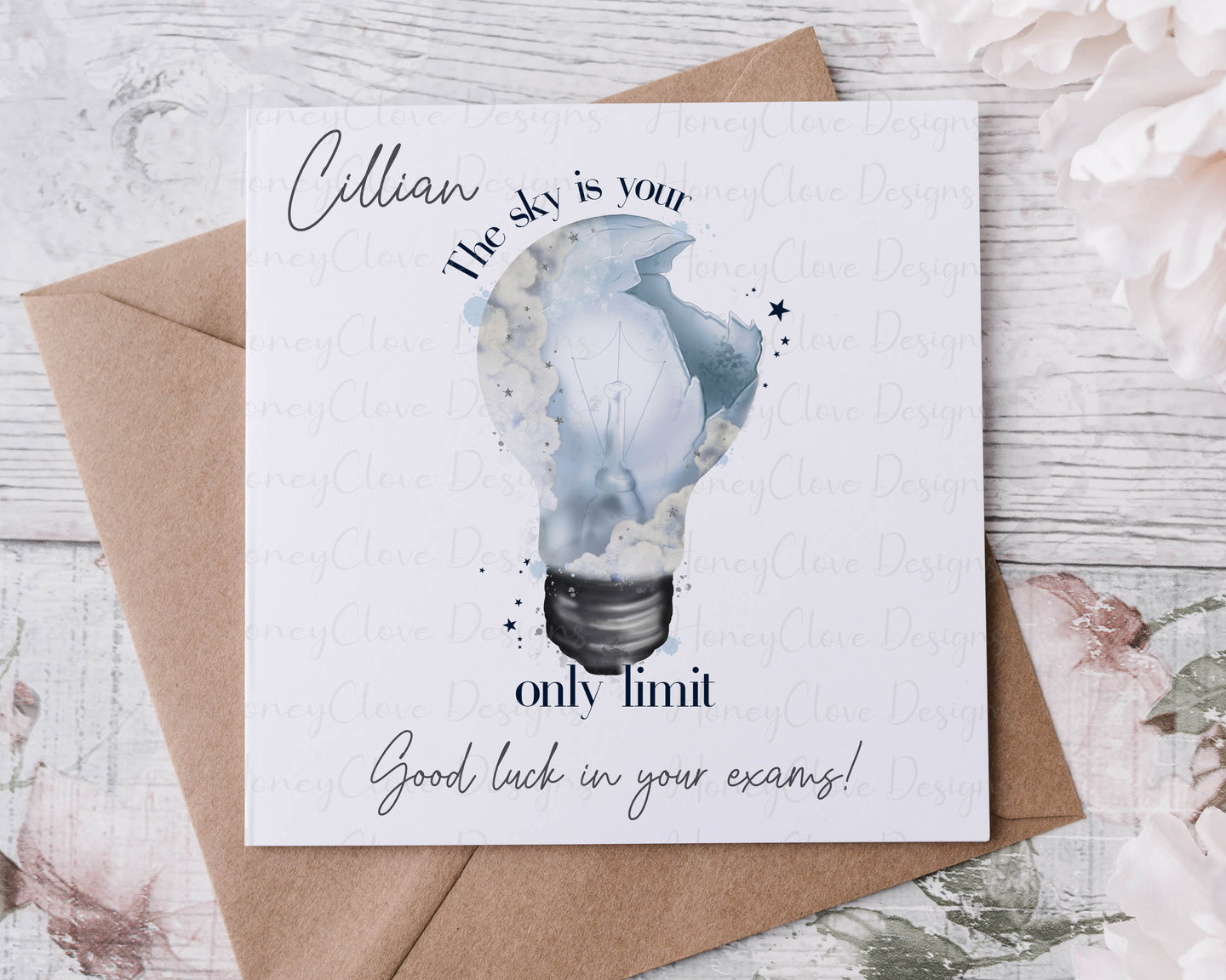 Good luck card  - Sky is your only limit