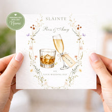 Load image into Gallery viewer, Irish Sláinte wedding card wording sample

