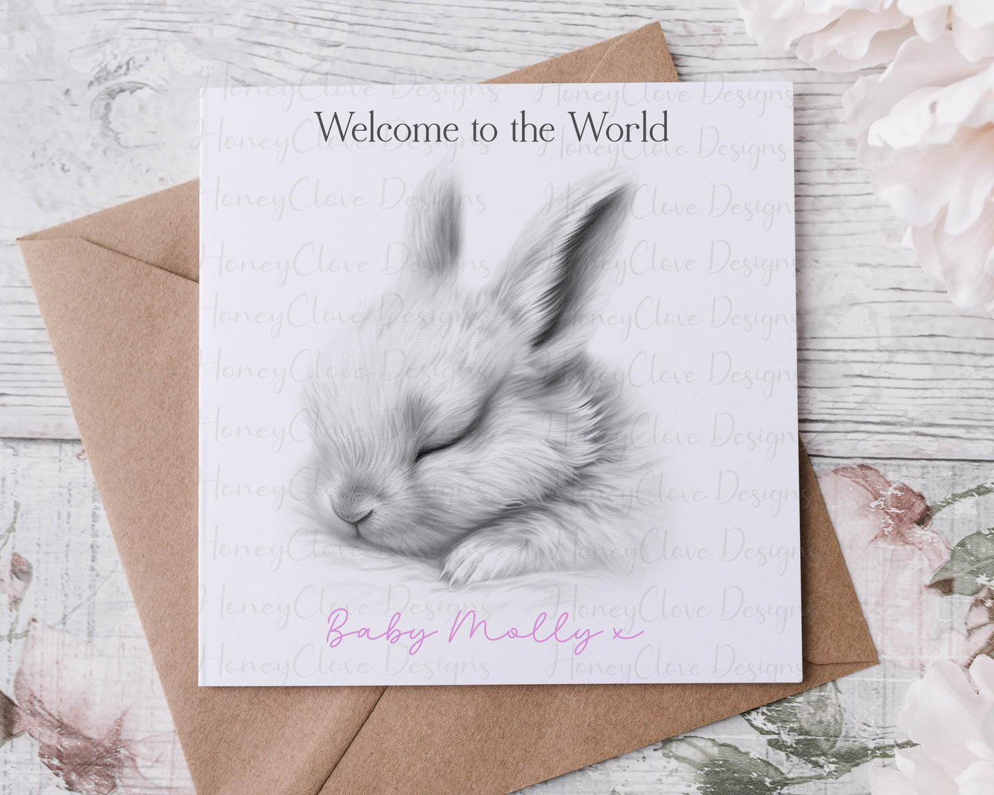 Sleeping Bunny Greeting Card