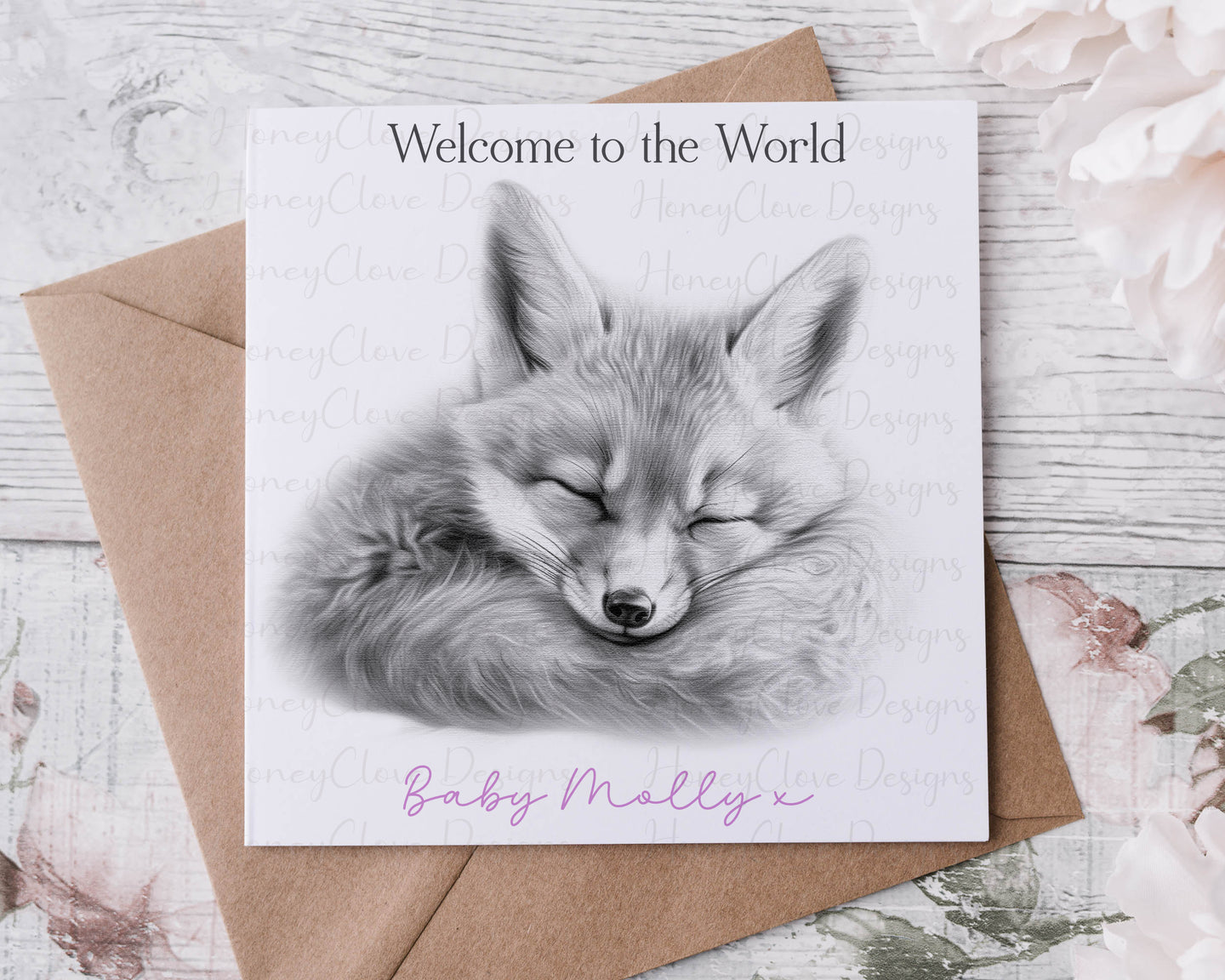 Sleeping Fox Greeting Card