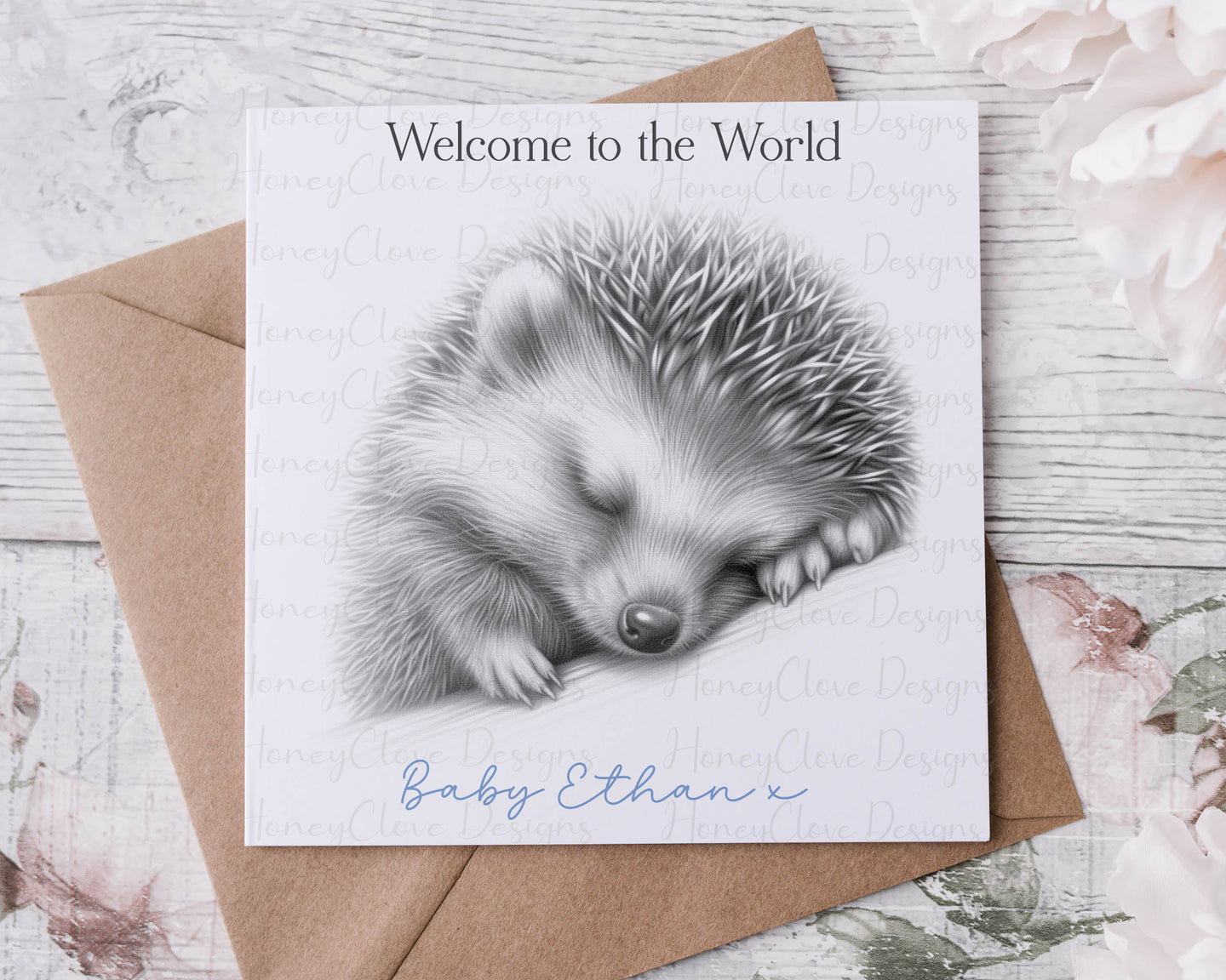 Sleeping Hedgehog Greeting Card