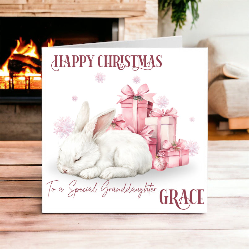 Baby Bunny Christmas Card