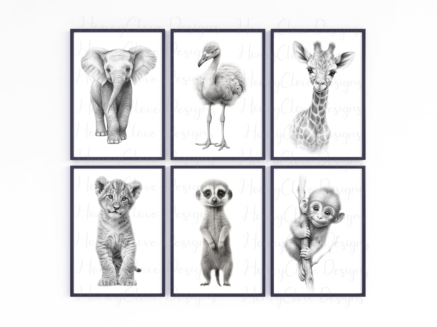 Sketch Art Animal A4 Print - UNFRAMED