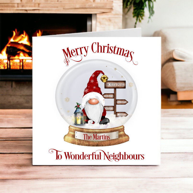 Snowglobe Santa Gonk  Neighbours Christmas Card