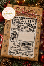 Load image into Gallery viewer, Snowman Christmas North Pole postage labels
