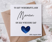 Load image into Gallery viewer, To My Son On his wedding day card
