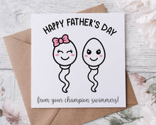 Load image into Gallery viewer, Father&#39;s Day Swim Team Greeting Card!
