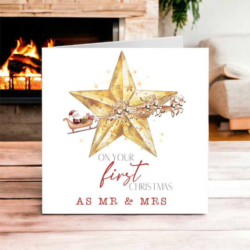 First Christmas Married Card